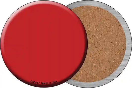 Red Novelty Circle Coaster Set of 4