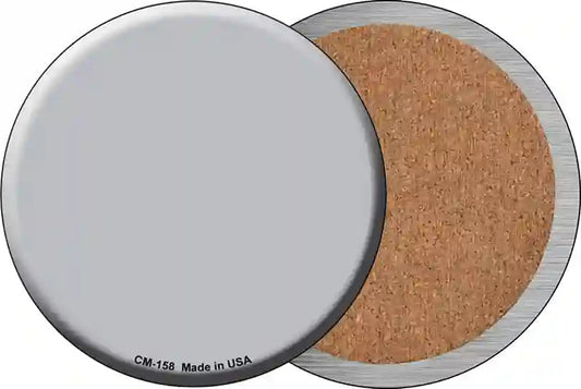 Gray Novelty Circle Coaster Set of 4