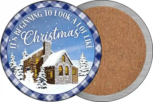 Look A Lot like Christmas Novelty Circle Coaster Set of 4