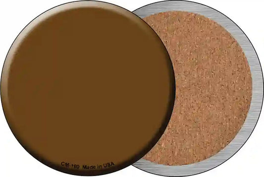 Brown Novelty Circle Coaster Set of 4