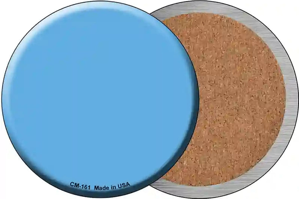 Light Blue Novelty Circle Coaster Set of 4