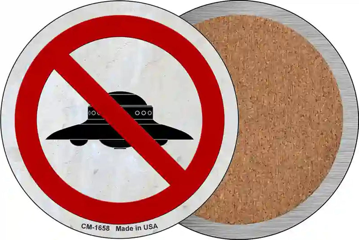 No UFOs Novelty Circle Coaster Set of 4