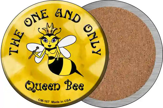 The One and Only Queen Bee Novelty Circle Coaster Set of 4