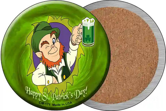 Happy St. Patricks Day Novelty Circle Coaster Set of 4