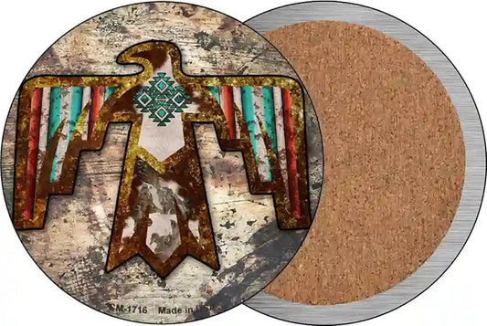 Western Phoenix Novelty Circle Coaster Set of 4