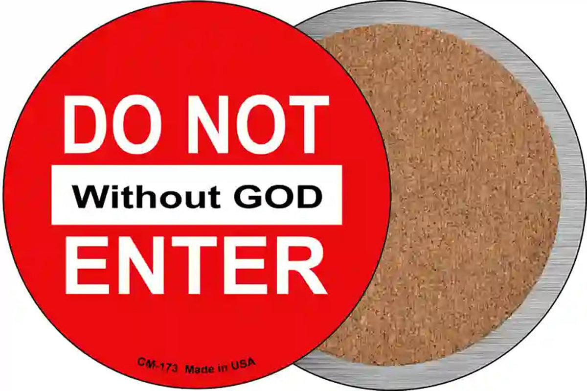 Do Not Enter Novelty Circle Coaster Set of 4