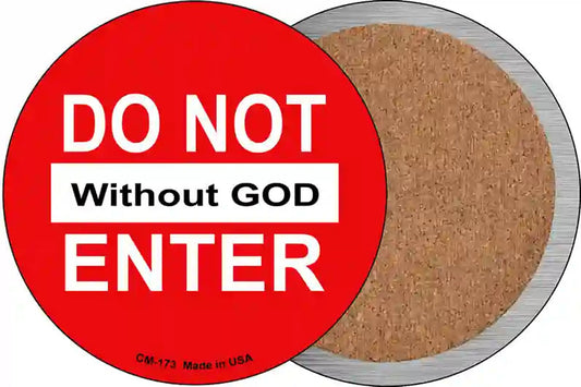 Do Not Enter Novelty Circle Coaster Set of 4