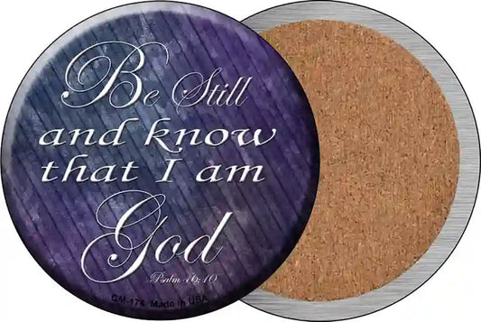 Be Still Know I Am God Novelty Circle Coaster Set of 4
