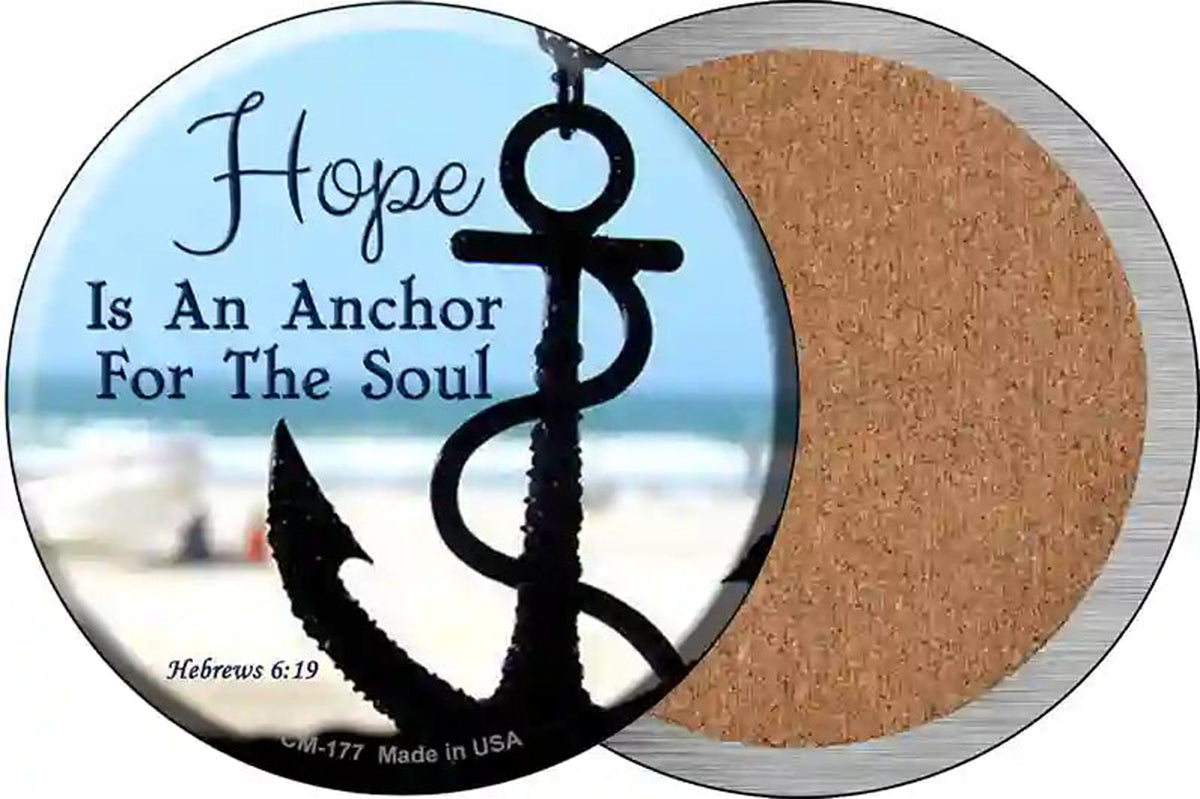 Hope Anchor For Soul Novelty Circle Coaster Set of 4