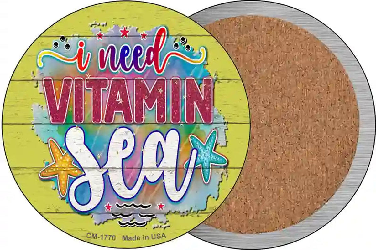 Need Vitamin Sea Novelty Circle Coaster Set of 4