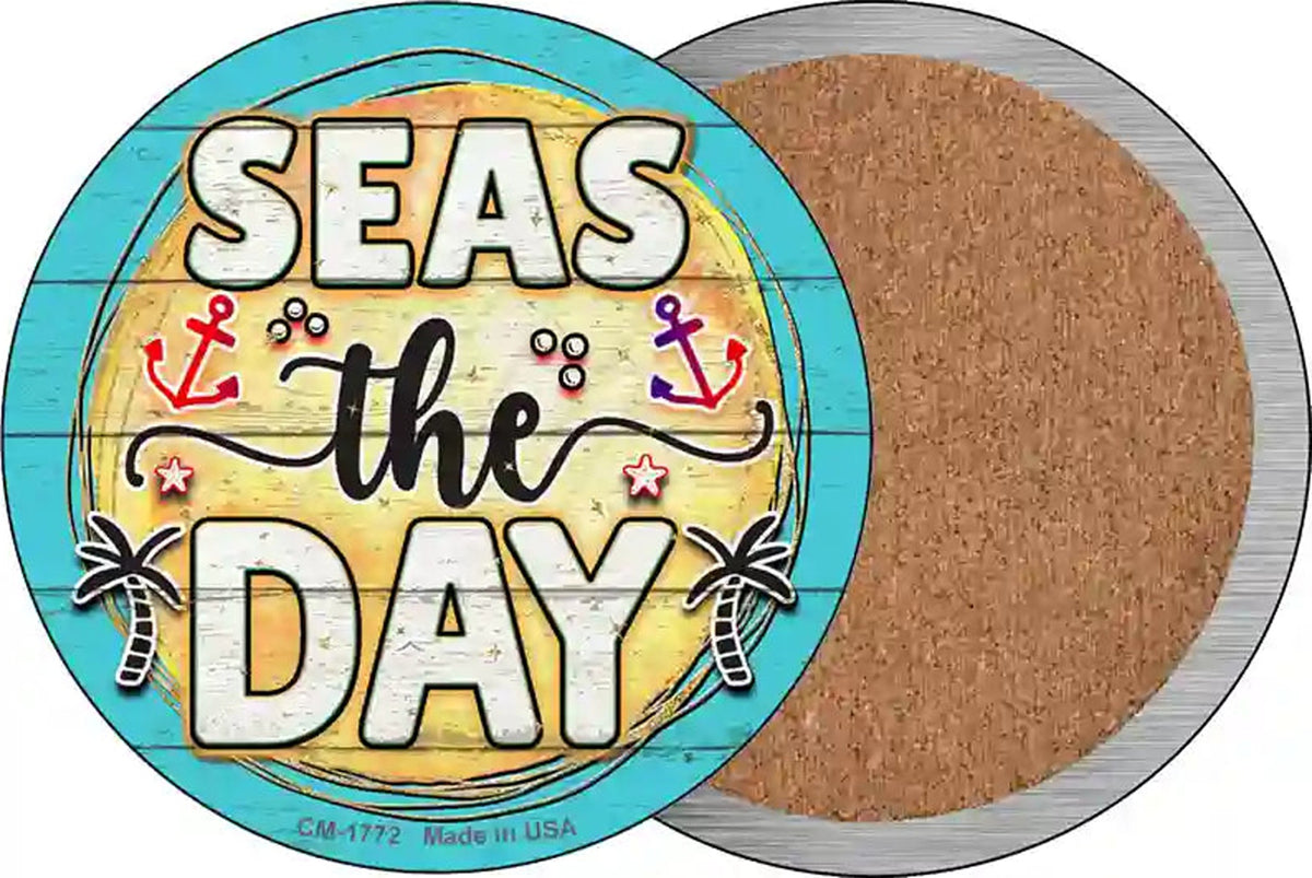 Seas The DayNovelty Circle Coaster Set of 4
