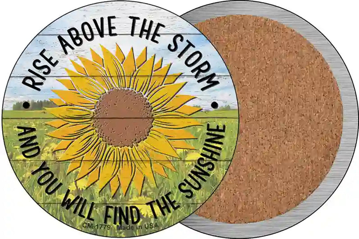 Rise Above The Storm Novelty Circle Coaster Set of 4