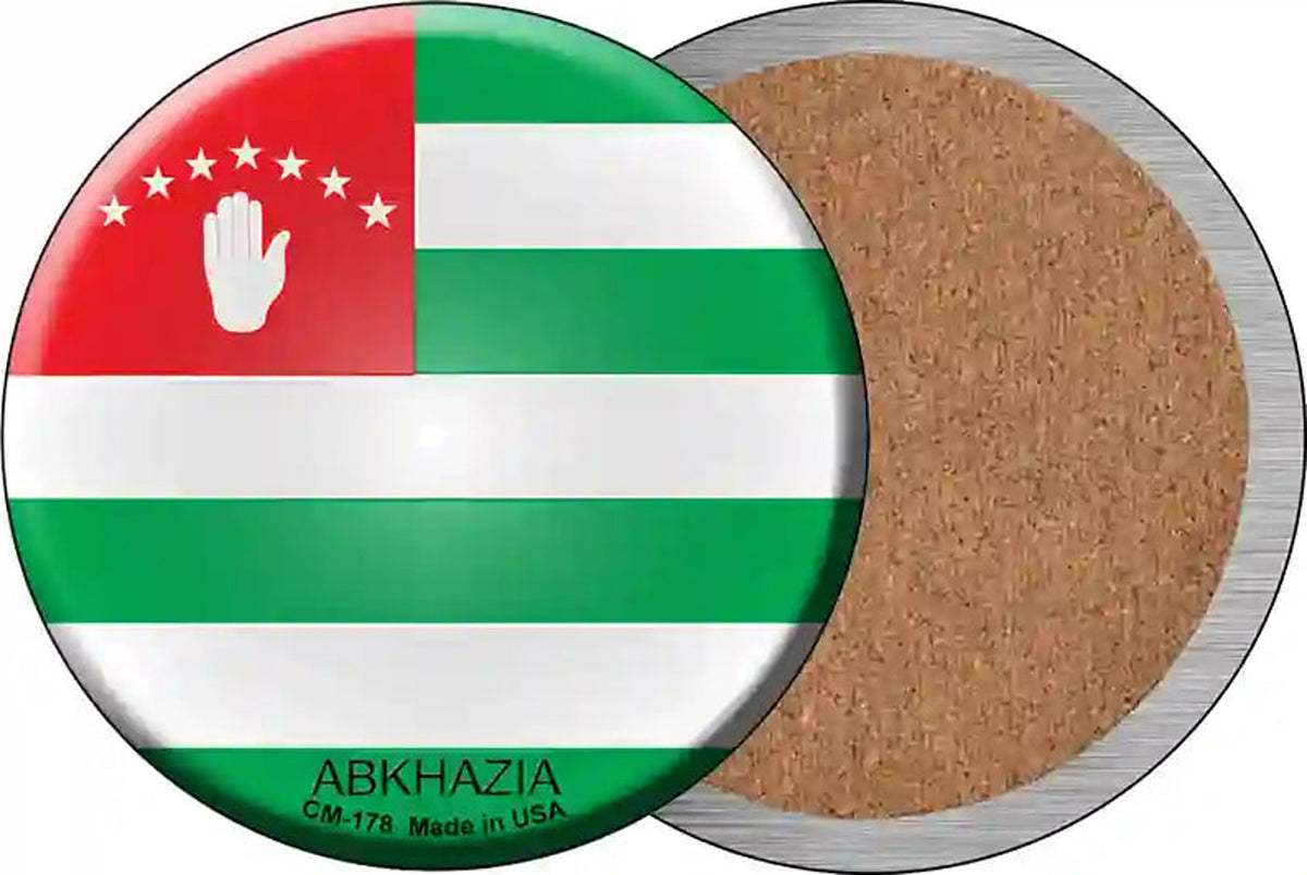 Abkhazia Country Novelty Circle Coaster Set of 4