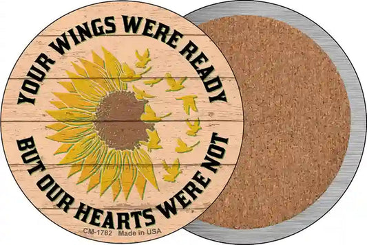 Your Wings Were Ready Novelty Circle Coaster Set of 4