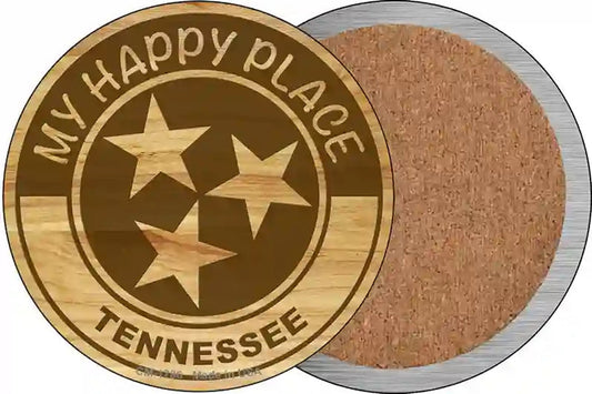 My Happy Place Tristar Tennessee Novelty Circle Coaster Set of 4