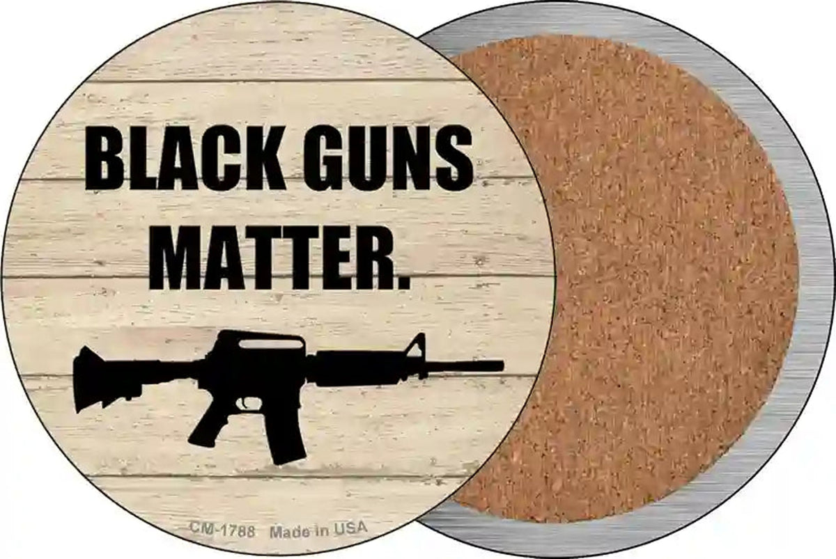 Black Guns Matter Novelty Circle Coaster Set of 4