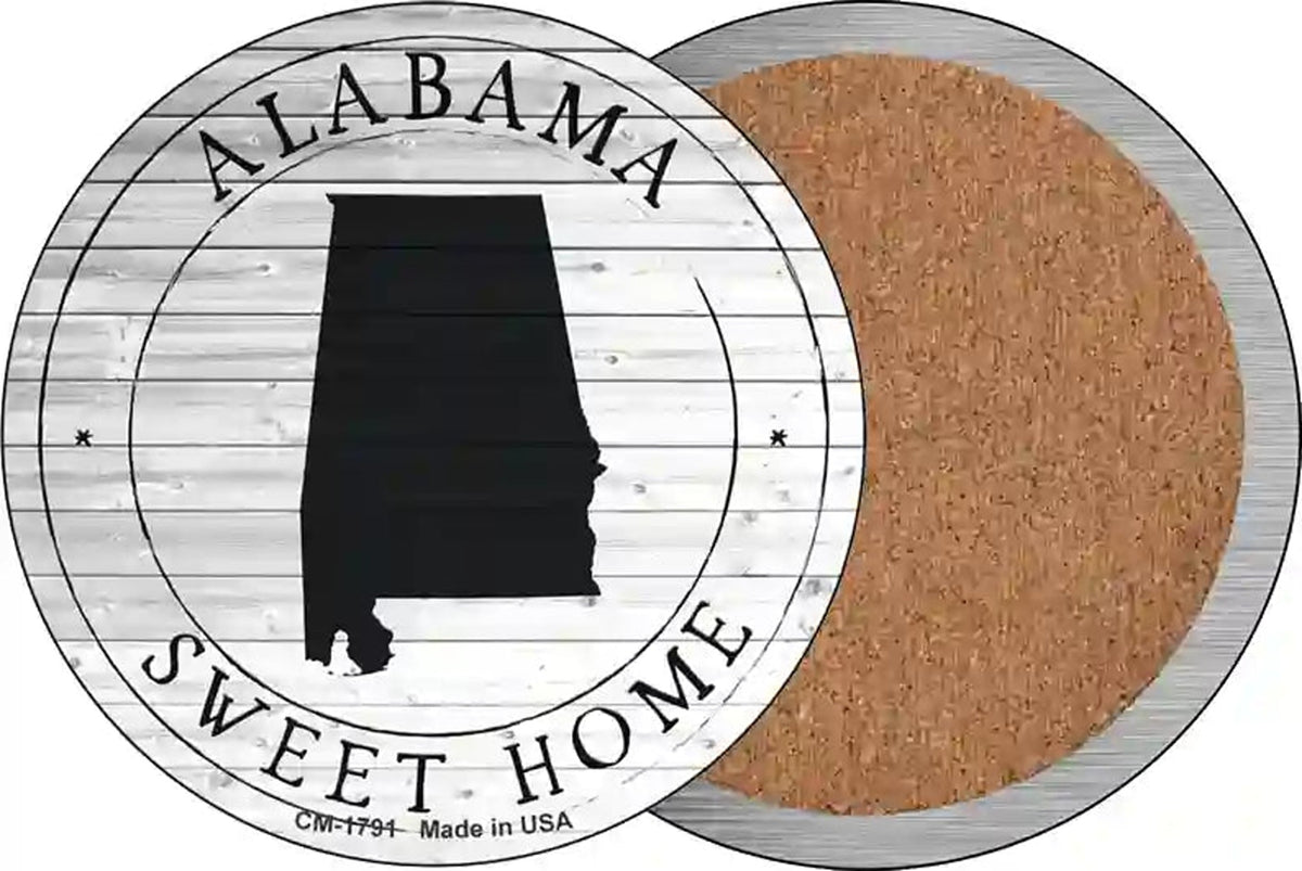 Alabama Sweet Home Novelty Circle Coaster Set of 4