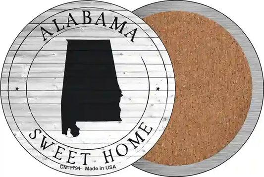 Alabama Sweet Home Novelty Circle Coaster Set of 4