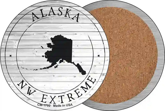 Alaska NW Extreme Novelty Circle Coaster Set of 4