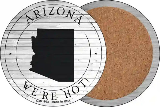 Arizona Were Hot Novelty Circle Coaster Set of 4