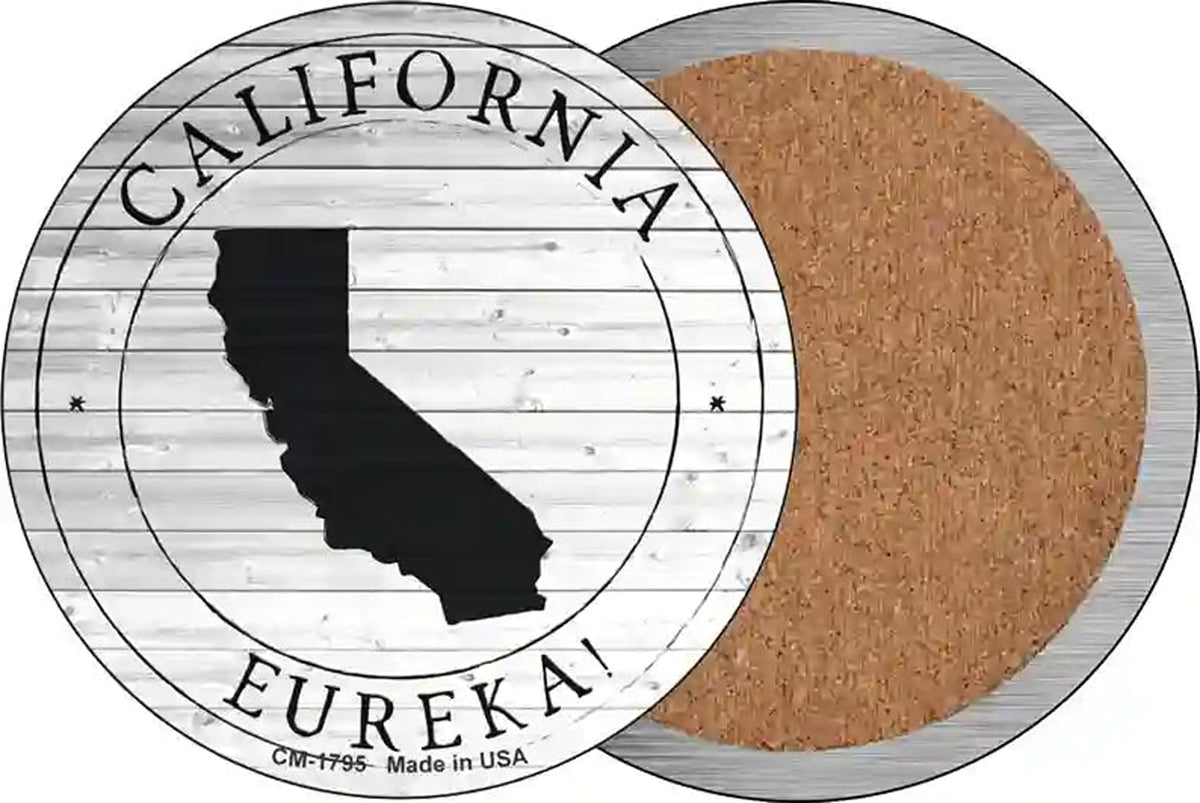 California Eureka Novelty Circle Coaster Set of 4