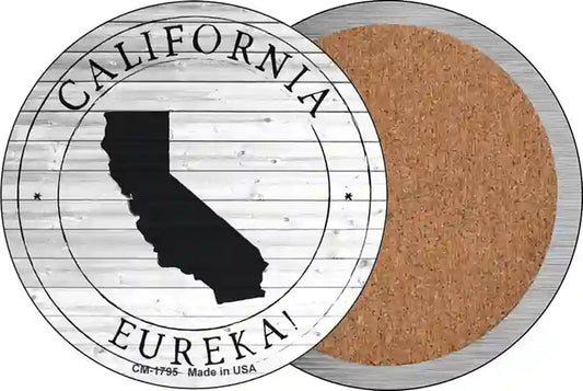 California Eureka Novelty Circle Coaster Set of 4
