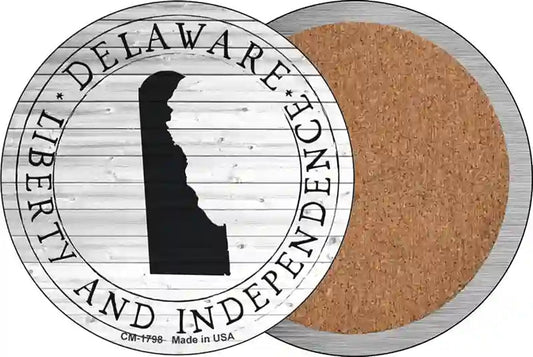 Delaware Liberty and Independence Novelty Circle Coaster Set of 4