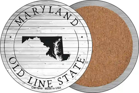 Maryland Old Line State Novelty Circle Coaster Set of 4