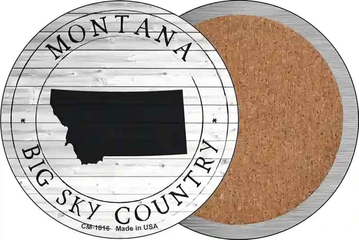 Montana Big Sky Country Novelty Circle Coaster Set of 4
