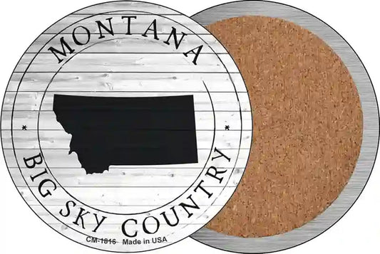 Montana Big Sky Country Novelty Circle Coaster Set of 4