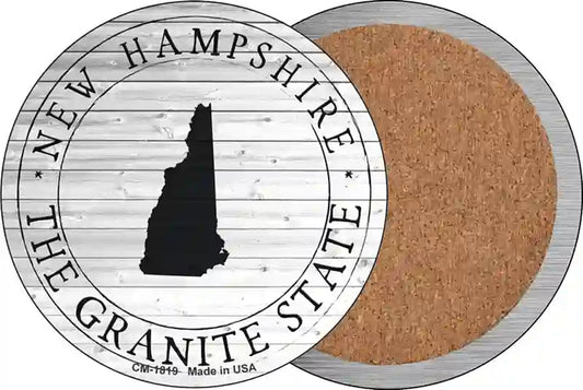 New Hampshire Granite State Novelty Circle Coaster Set of 4