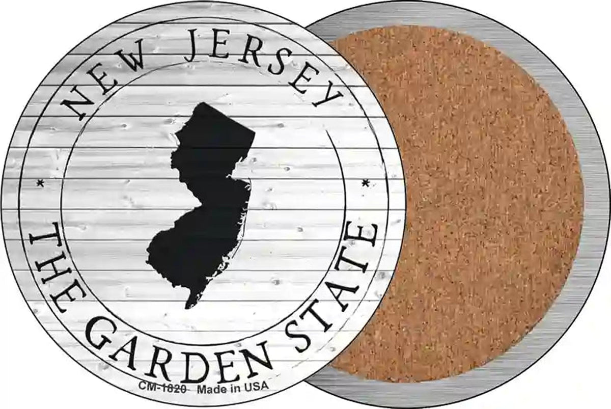 New Jersey Garden State Novelty Circle Coaster Set of 4