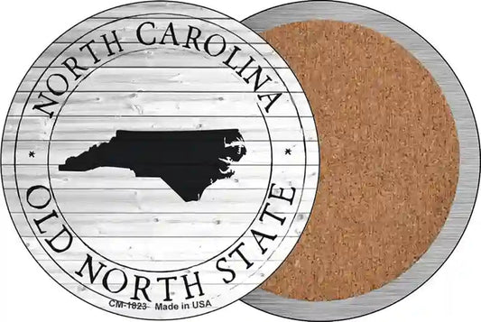 North Carolina Old North State Novelty Circle Coaster Set of 4