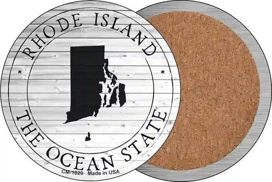 Rhode Island Ocean State Novelty Circle Coaster Set of 4