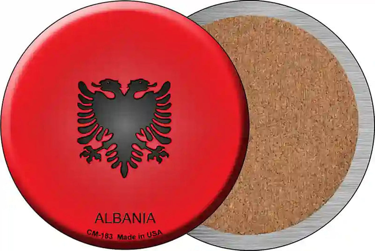 Albania Country Novelty Circle Coaster Set of 4