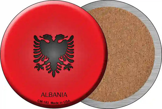 Albania Country Novelty Circle Coaster Set of 4