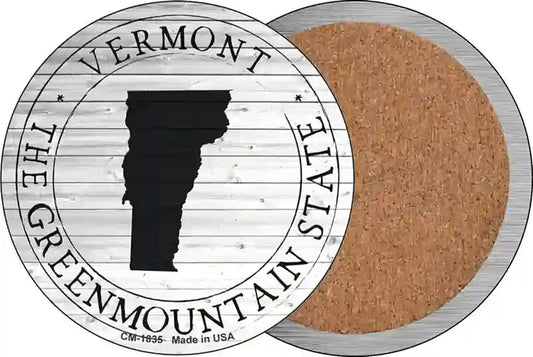 Vermont Green Mountain State Novelty Circle Coaster Set of 4