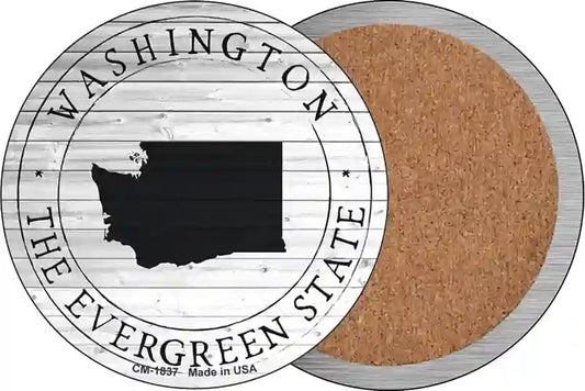 Washington Evergreen State Novelty Circle Coaster Set of 4