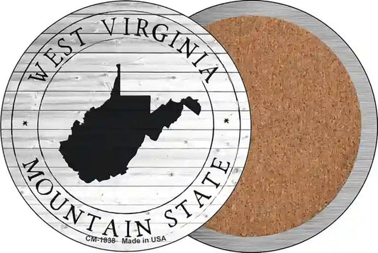 West Virginia Mountain State Wholeslae Novelty Circle Coaster Set of 4