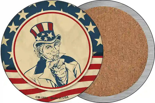 America Wants You Novelty Circle Coaster Set of 4