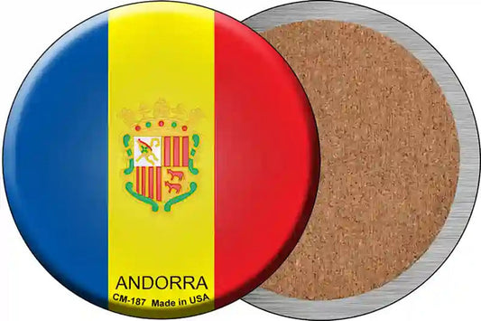 Andorra Country Novelty Circle Coaster Set of 4