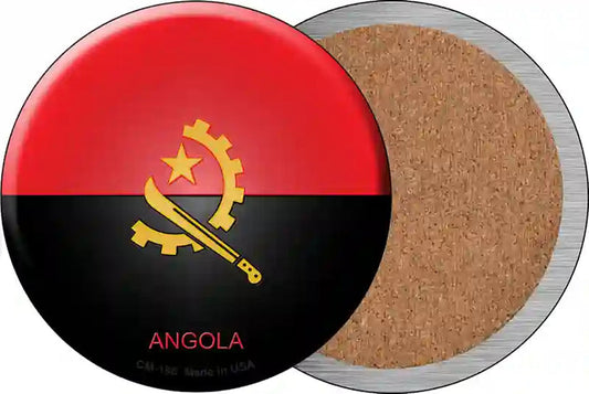 Angola Country Novelty Circle Coaster Set of 4