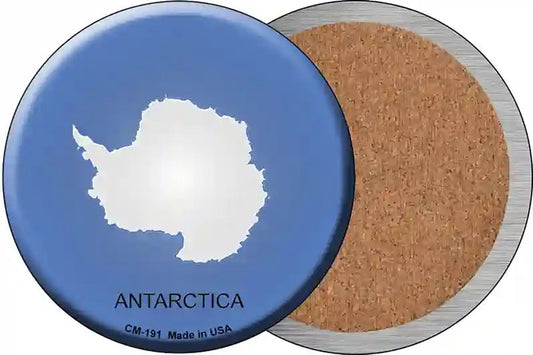 Antarctica Country Novelty Circle Coaster Set of 4