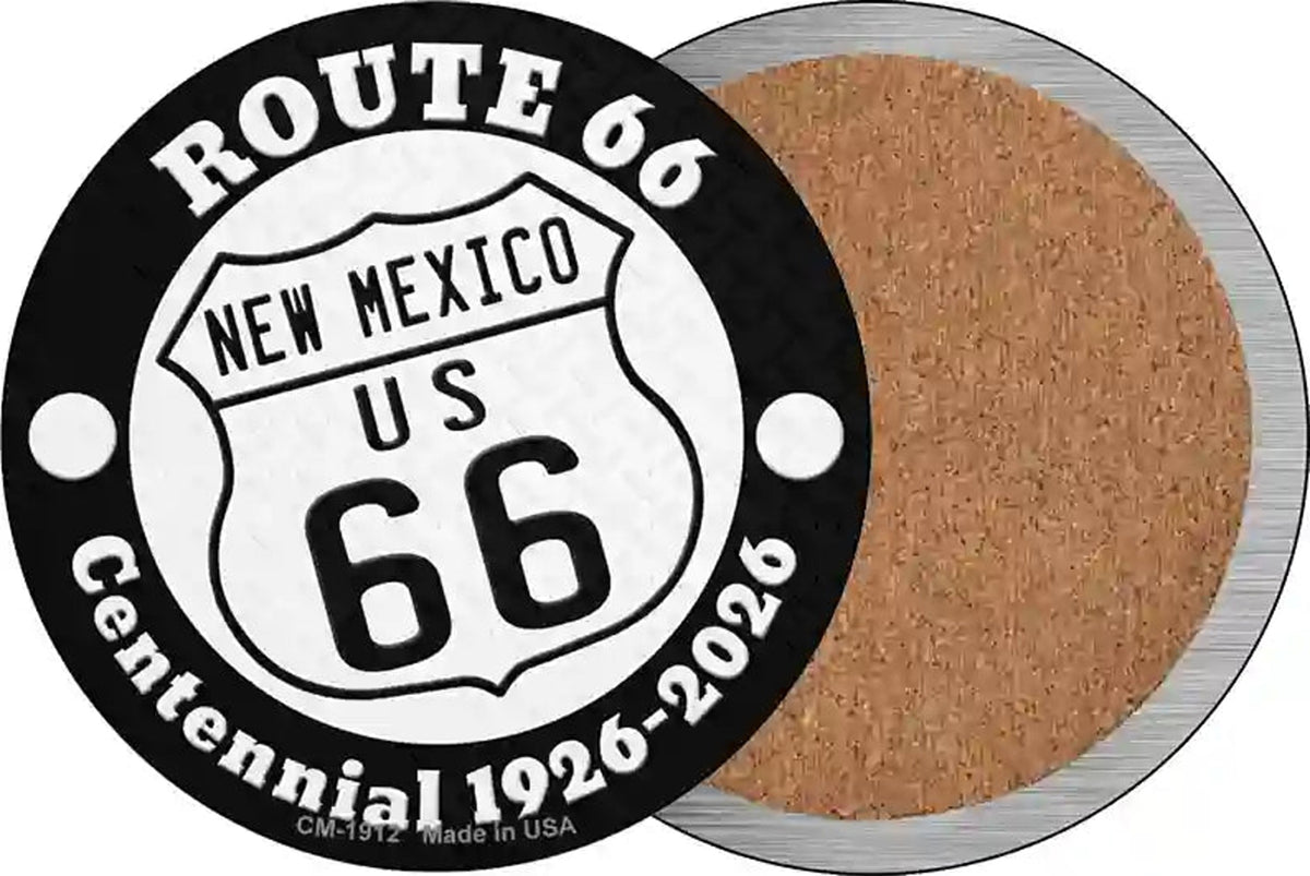 New Mexico Route 66 Centennial Novelty Circle Coaster Set of 4