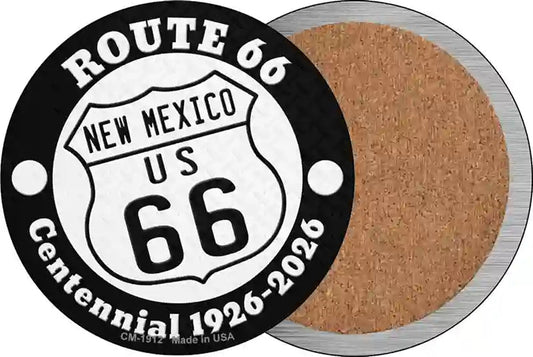 New Mexico Route 66 Centennial Novelty Circle Coaster Set of 4