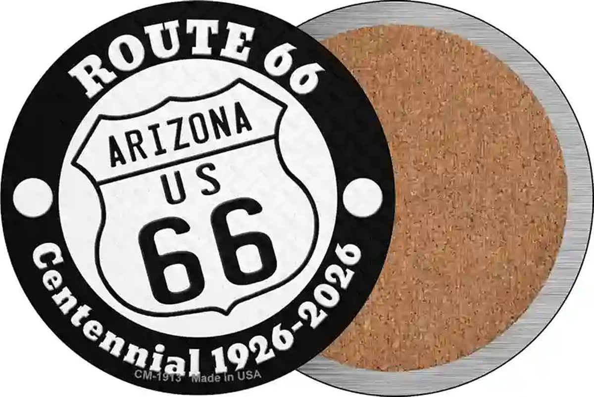 Arizona Route 66 Centennial Novelty Circle Coaster Set of 4