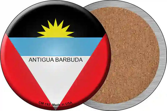 Antigua Barbuda Novelty Circle Coaster Set of 4