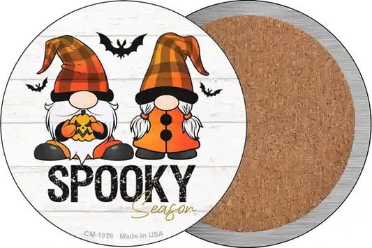Spooky Season Gnomes Novelty Circle Coaster Set of 4