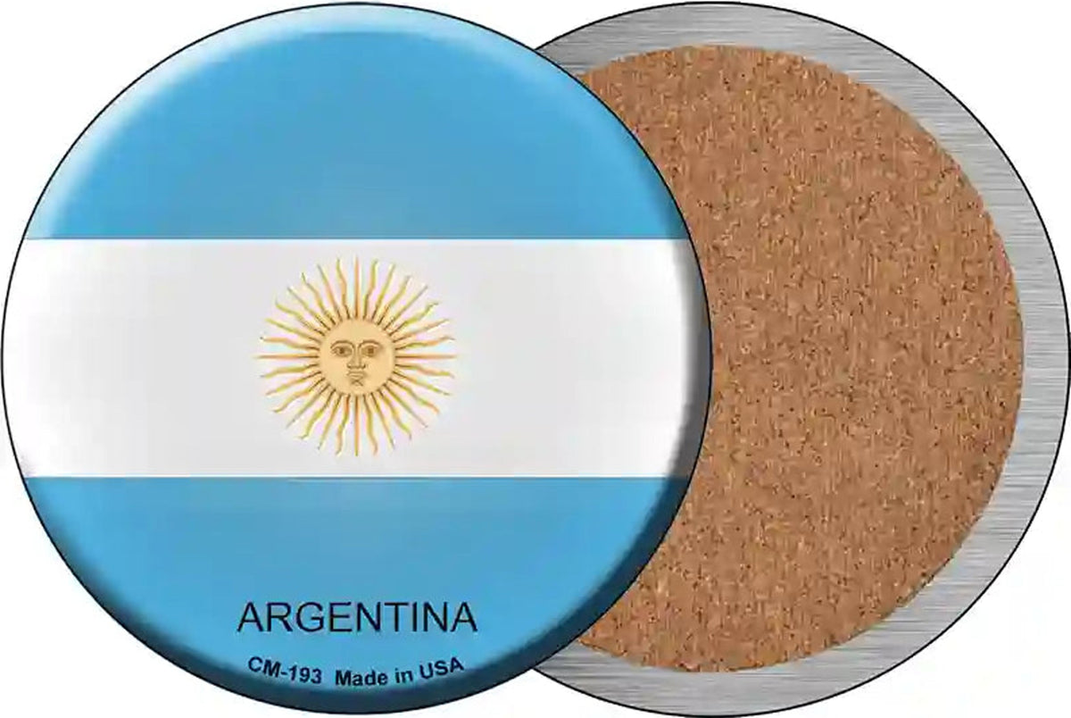Argentina Novelty Circle Coaster Set of 4