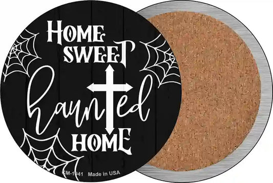 Home Sweet Haunted Home Novelty Circle Coaster Set of 4